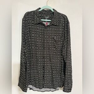 Houston white XL collar printed long sleeve shirt, target 100% real